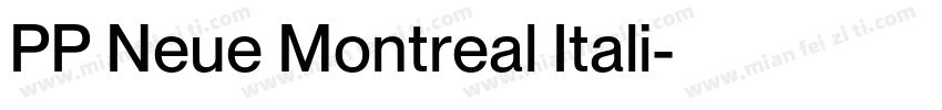 PP Neue Montreal Itali字体转换